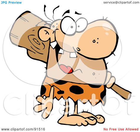 Royalty Free Rf Clipart Illustration Of A Toothy Caveman Grinning And