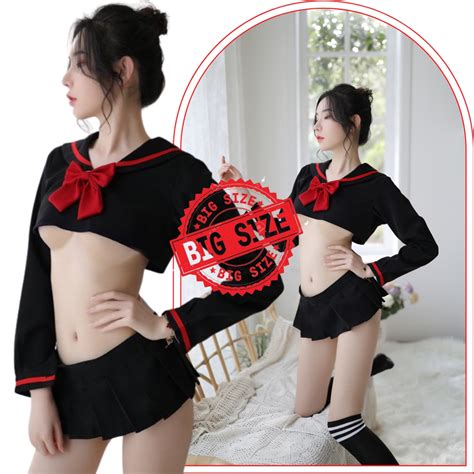 Jual Costum Lingerie Pelajar Cosplay Anime Sexy Baju Tidur Wanita Dewasa Wanita Ready Big Size