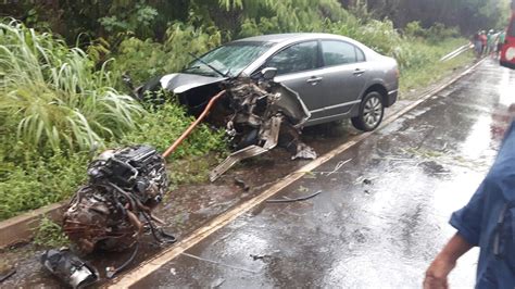 Motor De Carro Arrancado Em Batida Na To Tr S Ficaram Feridos