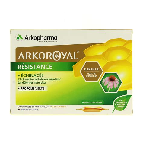 Arkopharma Arkoroyal R Sistance Echinac E Propolis Verte Ampoules Prix