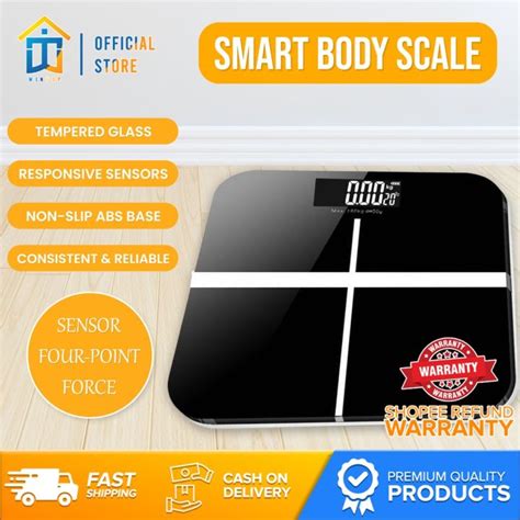 READY STOCK Smart Digital Body Fat Scale Weighing Scale With Auto