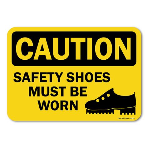 Osha Caution Decal Safety Shoes Must Be Worn Decal Protect Your