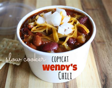 Copycat Wendys Chili Recipe Recipe Wendys Chili Recipes Slow