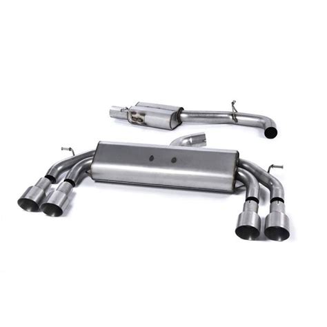 Milltek Sport Audi S3 8v 2 0t Quattro Sportback Cat Back Exhaust System Resonated Quad Gt100