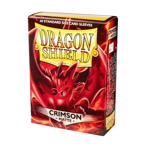 Dragon Shield Matte Crimson 60 Standard Sleeves Gamers Hart