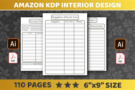 Kdp Interiors Design Sewing Log Book Graphic By Elimesherstudio