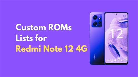 Redmi Note 12 4G Tapas Topaz Custom ROMs With Lists