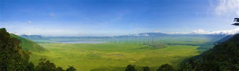 Ngorongoro Crater In Tanzania Africa Panorama Stock Photo Image Of