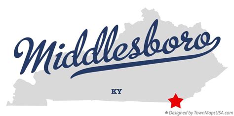 Map of Middlesboro, KY, Kentucky