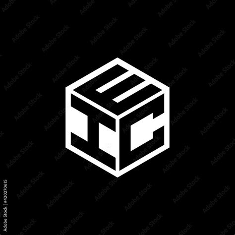 ICE letter logo design with black background in illustrator, cube logo ...