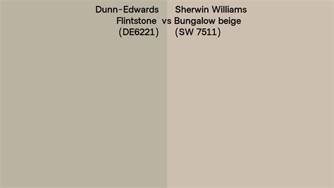 Dunn Edwards Flintstone De6221 Vs Sherwin Williams Bungalow Beige Sw