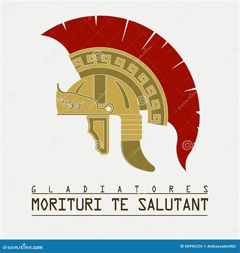 Gladiator Helmet Roman Legionnaire Vector Stock Vector