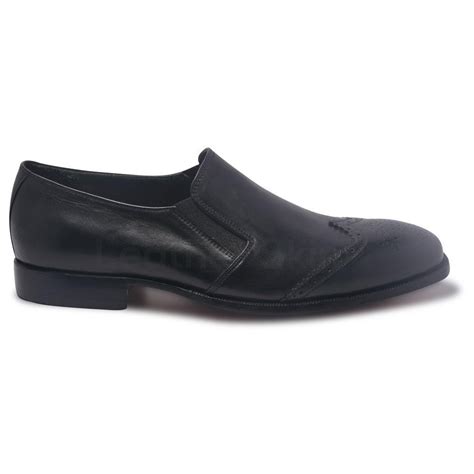 Men Black Handmade Genuine Leather Shoes Leather Skin Shop