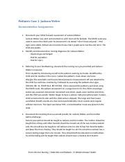 Pediatriccase Da Docx Pediatric Case Jackson Weber Documentation