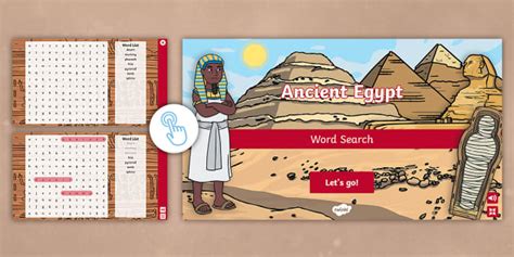 Ancient Egypt Interactive Word Search Creat De Profesori