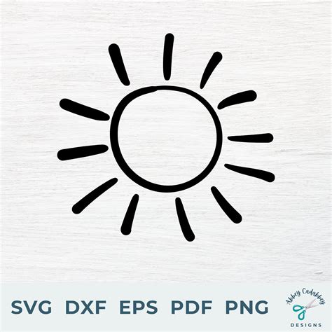 Hand Drawn Sun SVG Summer Sun SVG Sun SVG Sunshine Svg Etsy