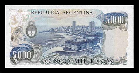 Argentina 5000 Pesos 1976 1983 Pick 305b 2 Serie B Sc Unc