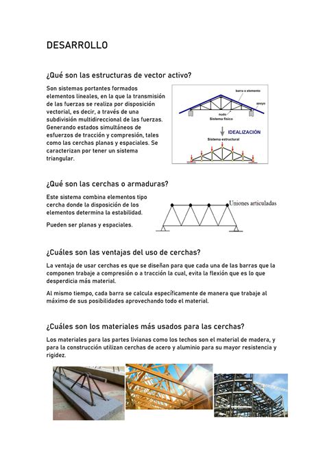 Quetionario Estructura De Cerchas Desarrollo øquÈ Son Las Estructuras De Vector Activo Son