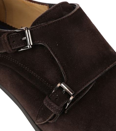 Giorgio Amalfi Schoen Monk Strap Bruin Suede Bol