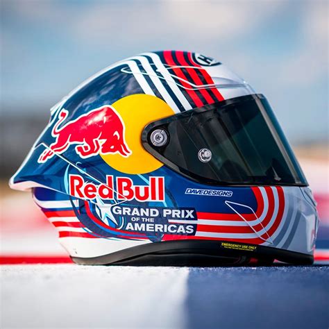 Capacete Hjc Rpha Red Bull Austin Gp Azul Branco Vermelho Tri