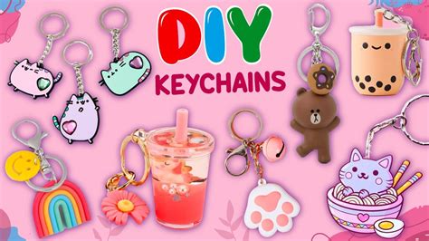 8 AMAZING DIY KEYCHAINS Easy Crafts For Girls How To Make Cute Key