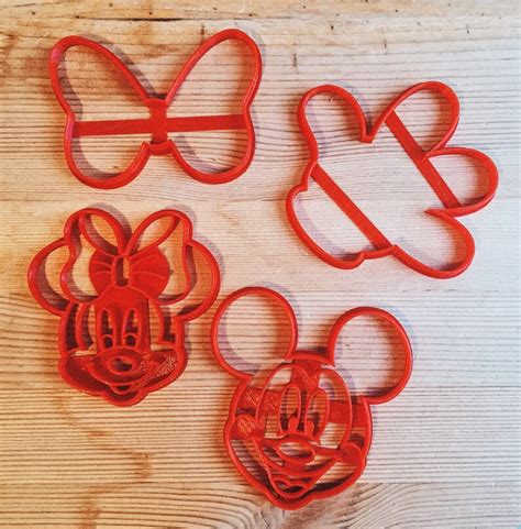 Mickey Minnie Mouse Set Cookie Cutter Etsy