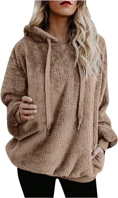 Teddyfleece Jacke Damen Lang Fleece Pl Schjacke Pullover Winter Sweater