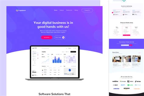 Webflow Showcased SaaS Free Landing Page