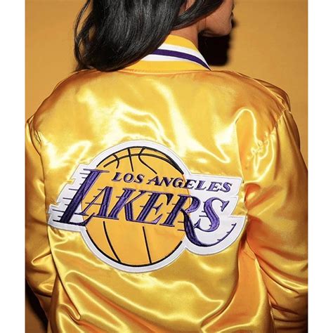 Varsity Satin Los Angeles Lakers Yellow Jacket