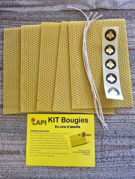 Kit De Feuilles De Cire D Abeille Pour Fabrication De Bougies Roul Es