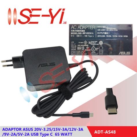 Jual ADAPTOR CHARGER ASUS ZENBOOK 14 UX435 UX435E UX435EG Type C 65W