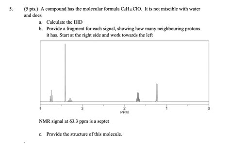 Solved 5 Pts A Compound Has The Molecular Formula