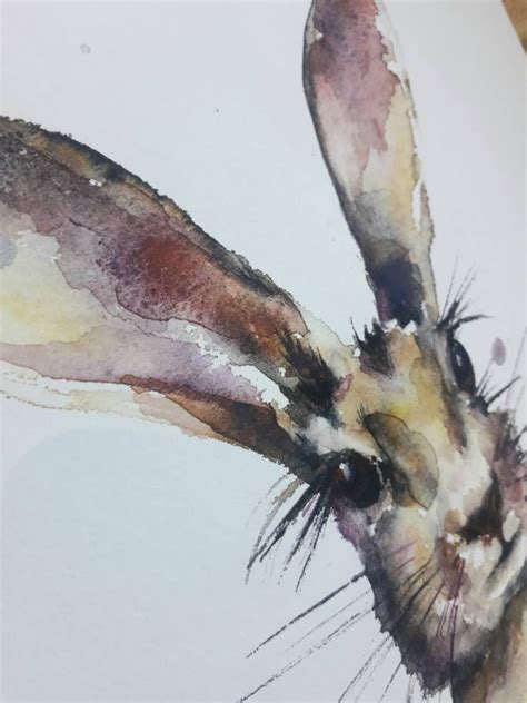 Hare Print Hare Prints Hare Painting Hare Ts Rabbit Etsy