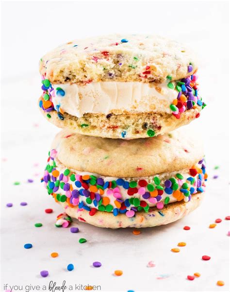 Birthday Cake Ice Cream Sandwiches If You Give A Blonde A Kitchen