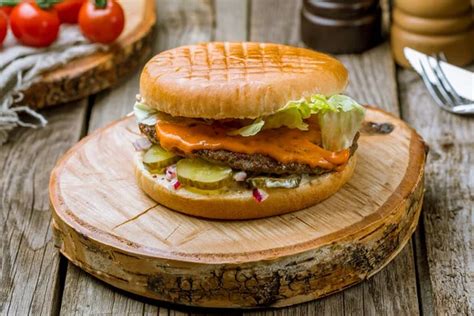 Rustic burger Stock Photos, Royalty Free Rustic burger Images | Depositphotos