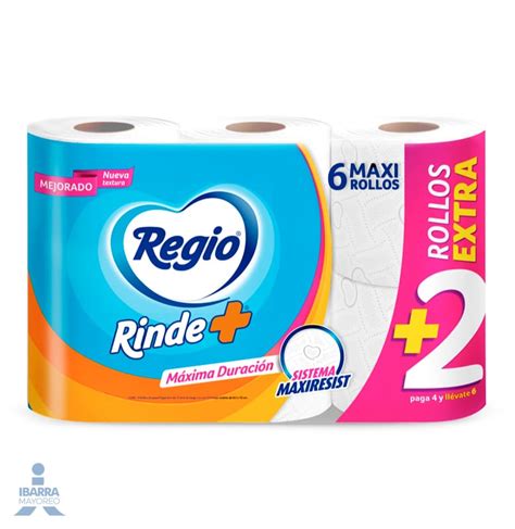 Papel Higienico Regio Rinde Mas Hojas Rollos Gratis Rollos