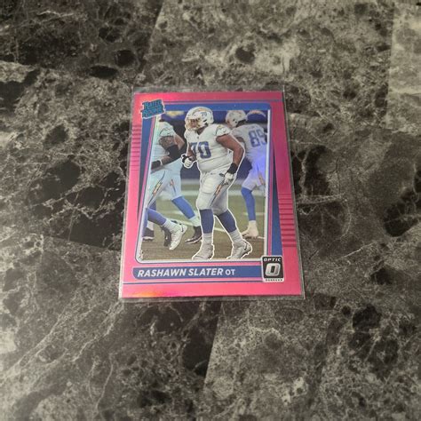 Rashawn Slater Panini Donruss Optic Pink Prizm Rated Rookie Card