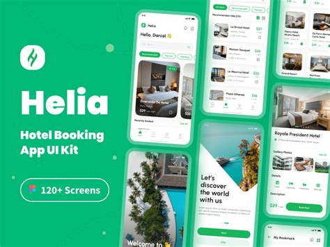 Helia Hotel Booking App UI Kit