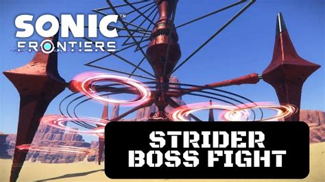 Sonic Frontiers Strider Boss Fight YouTube