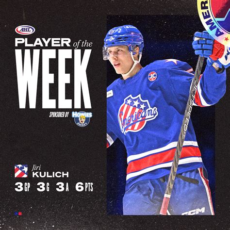 Amerks Forward Jiri Kulich Named Howies Hockey Tapeahl Player Of The