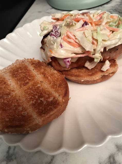 Bbq Pork Chop Sandwiches With Ranch Slaw Peaches To Apples