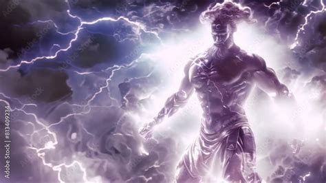 Image Of Zeus The Greek Deity Associated With Thunder And Lightning