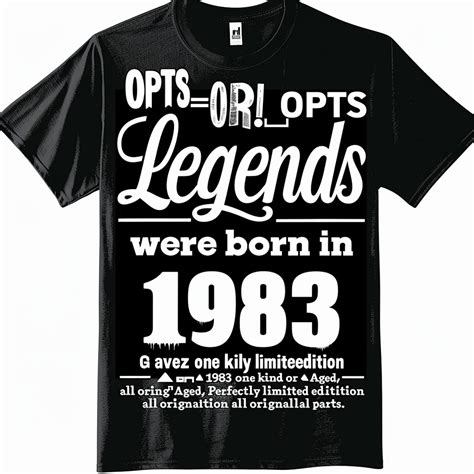 Vintage Legends Born In Men S Black T Shirt Aged Perfectly Design