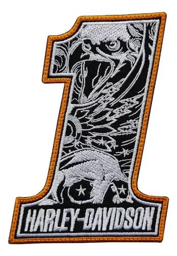 Parche Bordado Harley Davidson Numero Uno Aguila Craneo Star Cuotas