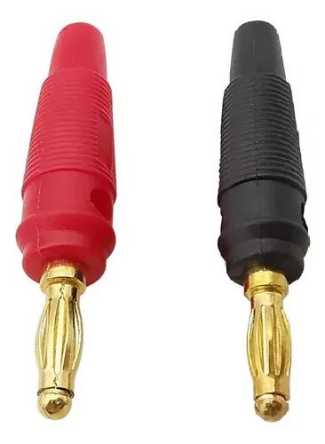 Par Conector Banana Macho Plugue De Derivação Para Cabos Plug