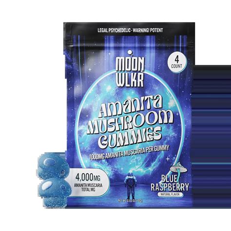 Amanita Muscaria Gummies Blue Raspberry Moonwlkr