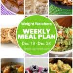 WeightWatchers Weekly Meal Plan Dec 18 Dec 24 Simple Nourished Living