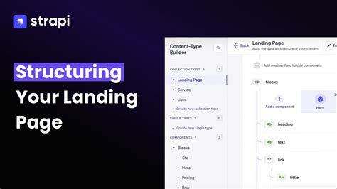 How To Structure Your Landing Page Data In Strapi Step By Step