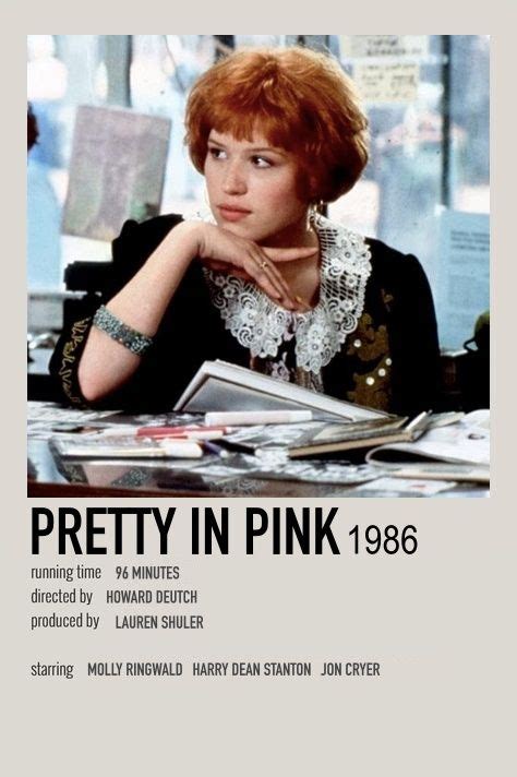 Pretty In Pink Poster Pink Movies Film Posters Minimalist Movie Posters