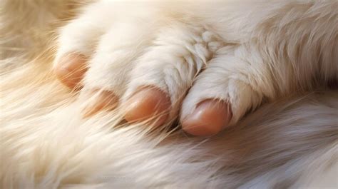 Premium Photo Close Up Of A Cats Paw As It Kneads A Soft Blanket